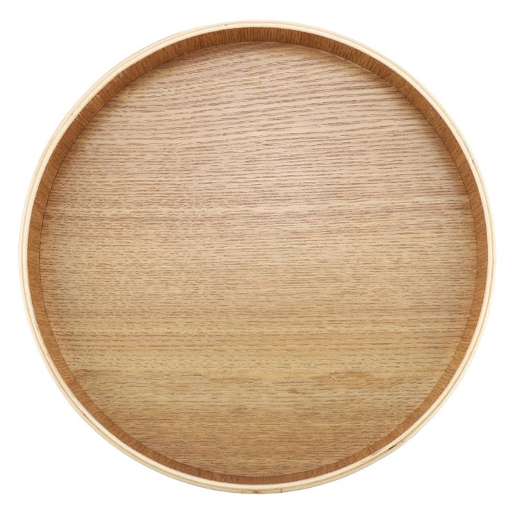 Creative Round Solid Wood Tea Tray Hotel Wooden Tay Storage Tray, Diameter: 21 cm