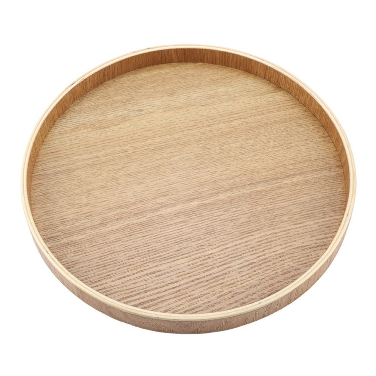 Creative Round Solid Wood Tea Tray Hotel Wooden Tay Storage Tray, Diameter: 21 cm