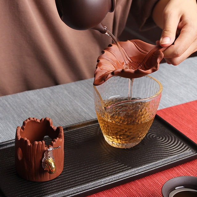 Creative Purple Sand Tea Leak Tea Strainer Tea Ceremony Accessories (PJ180730-2)