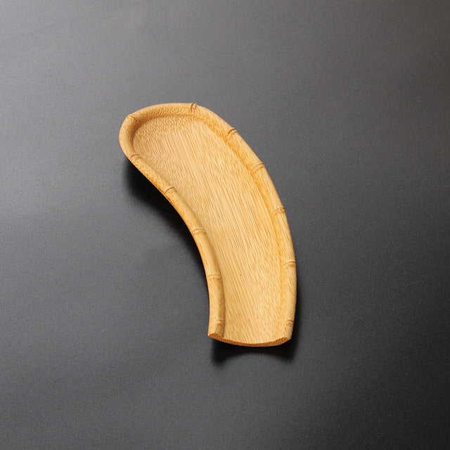 Tea Set Accessories Handmade Natural Bamboo Root Tea Shovel (Crescent PJ181206-6)