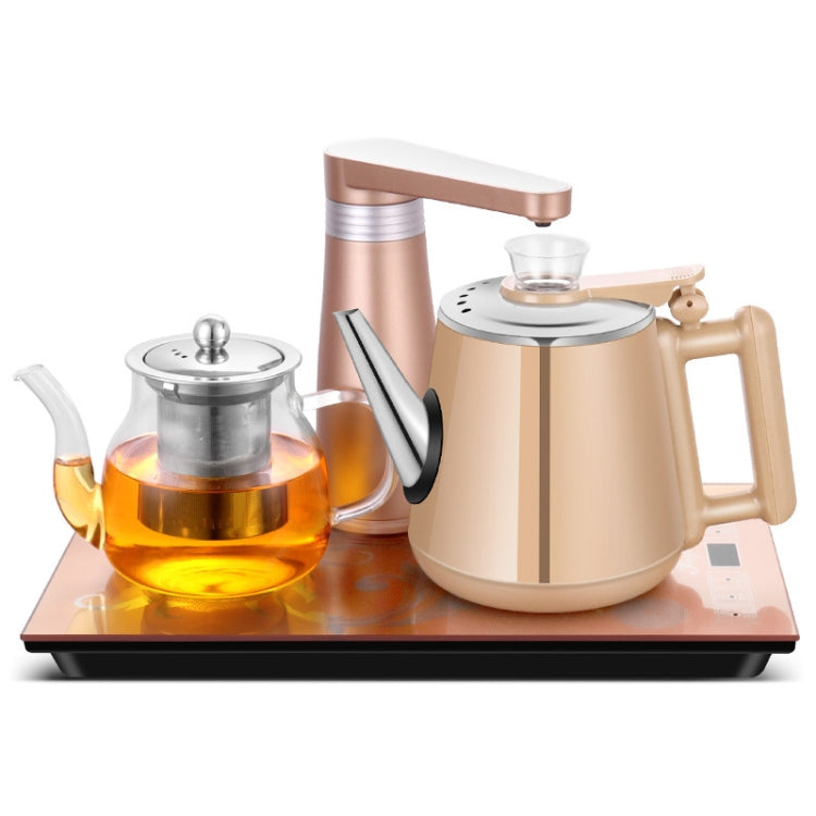 Automatic Stainless Steel Household Pumping Electric Kettle Tea Set (Gold Rubber)