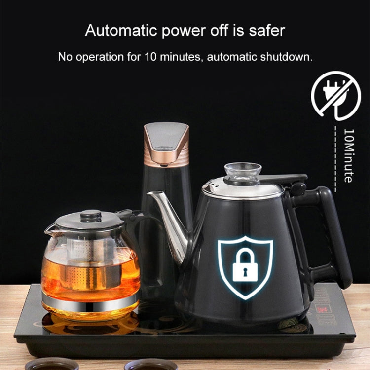 Automatic Stainless Steel Household Pumping Electric Kettle Tea Set (Black Rubber)
