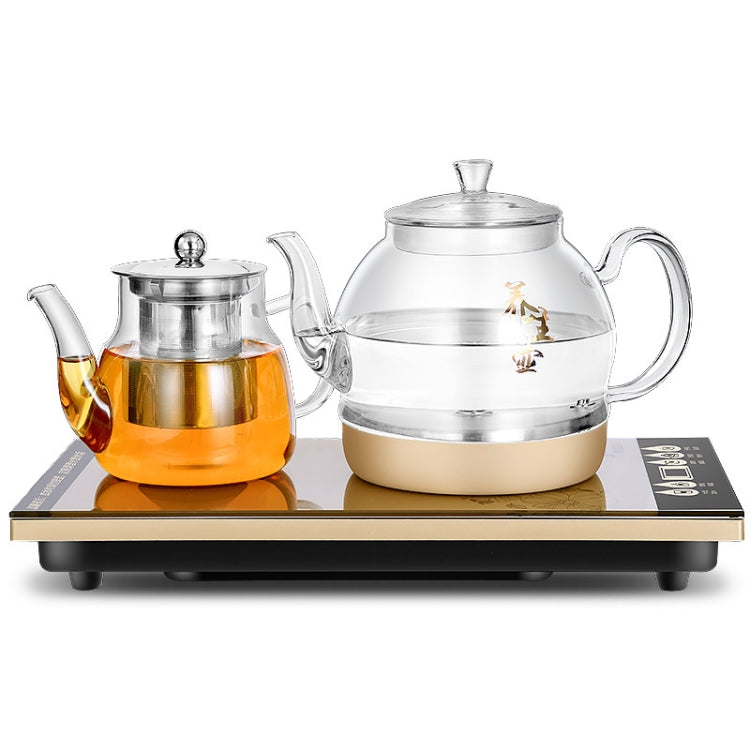 Automatic Bottom Self-suction Type Electromagnetic Tea Stove On The Bottom of The Kettle Household Intelligent Pumping Type Tea Set (Glass Insulation)