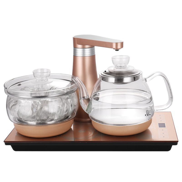 Fully Automatic Water Electric Kettle Glass Tea Maker Household Insulation Self-priming Pumping Kettle Tea Set (Glass Disinfection)