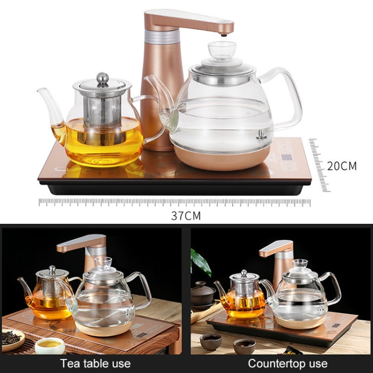 Fully Automatic Water Electric Kettle Glass Tea Maker Household Insulation Self-priming Pumping Kettle Tea Set (Glass Disinfection)