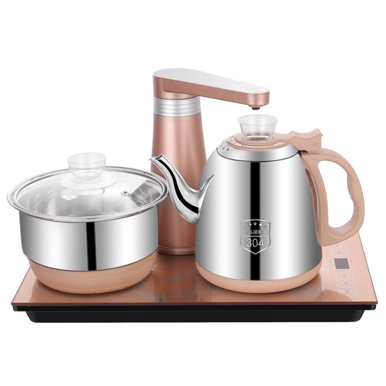 Fully Automatic Water Electric Kettle Home Cooking Water Bottle Pumping Electric Tea Stove Set(Stainless Steel Gold)