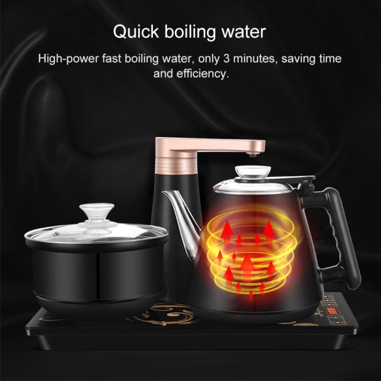Fully Automatic Water Electric Kettle Home Cooking Water Bottle Pumping Electric Tea Stove Set (Gold Rubber)