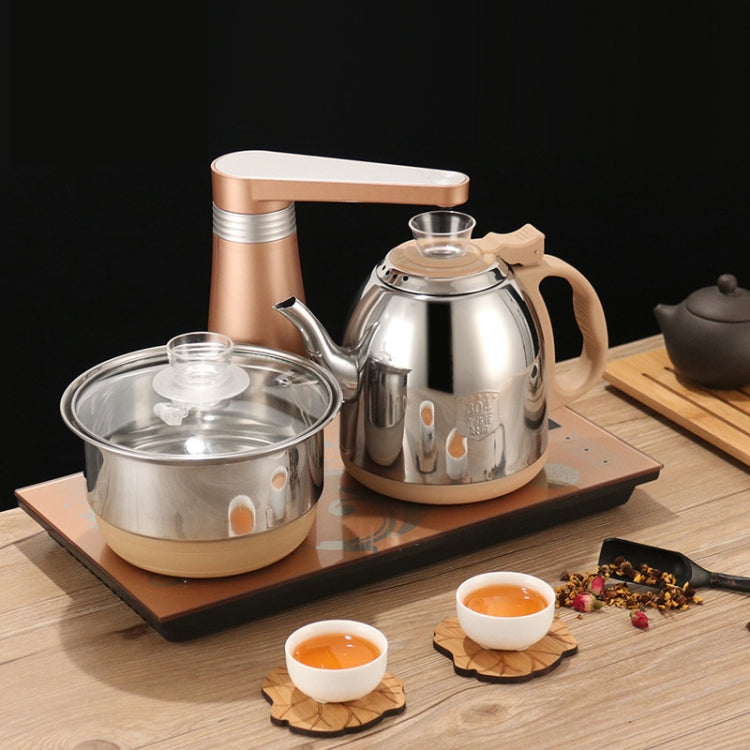 Fully Automatic Water Electric Kettle Home Cooking Water Bottle Pumping Electric Tea Stove Set (Champagne Gold Rubber)