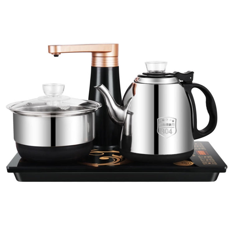 Fully Automatic Water Electric Kettle Home Cooking Water Bottle Pumping Electric Tea Stove Set (Stainless Steel Black)