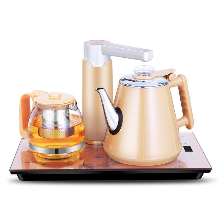Intelligent Induction Cooker Self-absorption Kettle Household Pumping Tea Set (Gold Rubber)