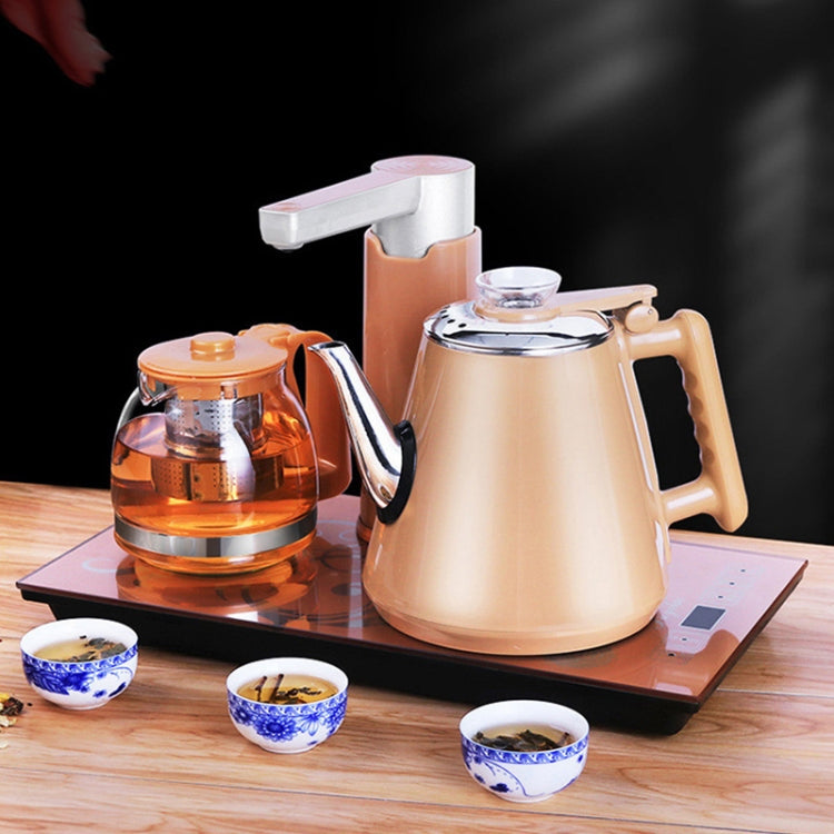 Intelligent Induction Cooker Self-absorption Kettle Household Pumping Tea Set (Gold Rubber)