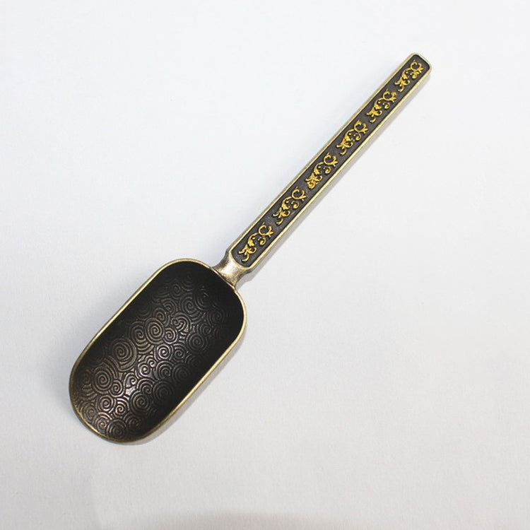 Copper-zinc Flower Pattern Tea Spoon Kungfu Teaism Accessories