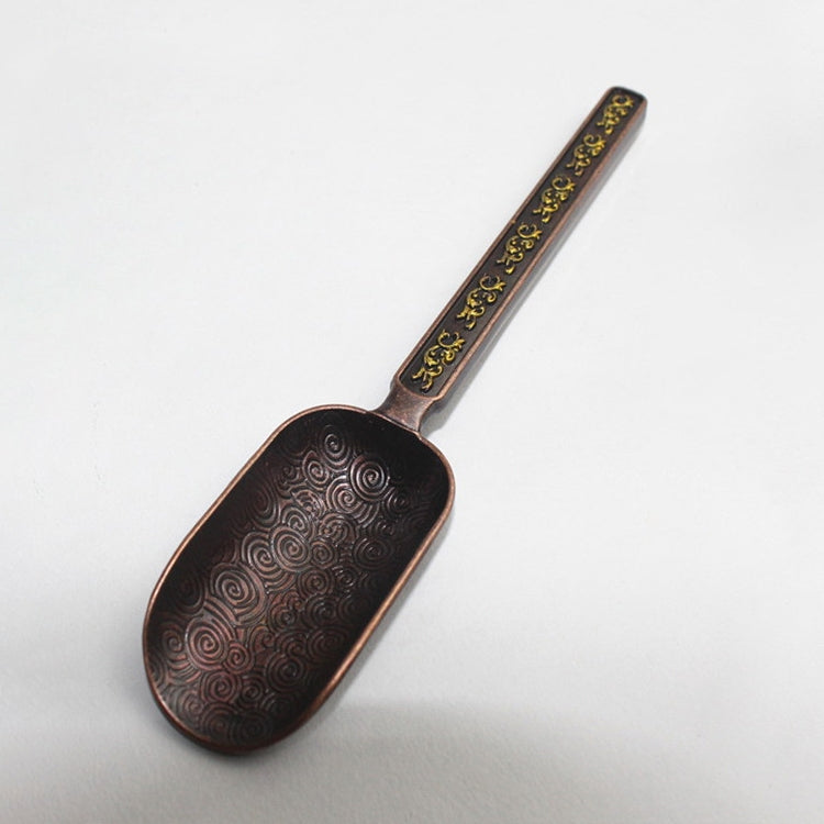 Copper-zinc Flower Pattern Tea Spoon Kungfu Teaism Accessories