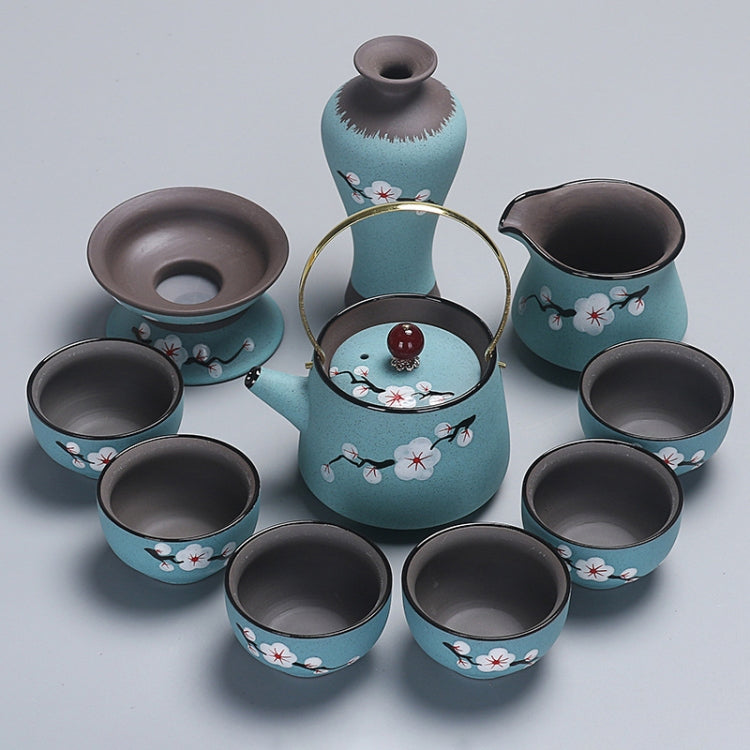 Redware Hand-painted Portable Travel Kung Fu Teaware Tea Cup Set