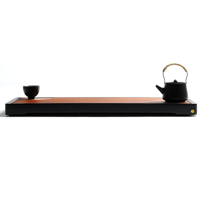Stripe Rectangular Solid Wood Retain Water Tea Tray, Size: 665 x 265 x 450mm