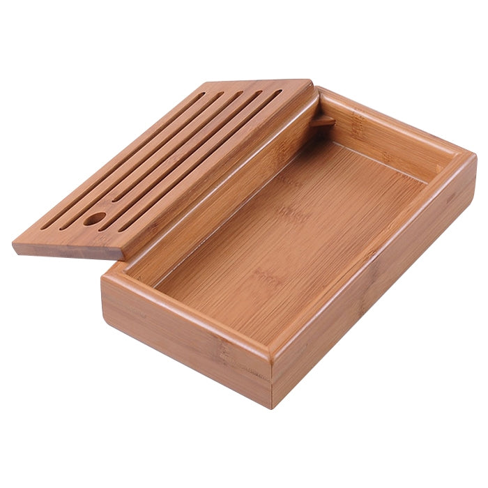 Bamboo Hollow Retain Water Tea Tray, Size: 22 x 12 x 4cm
