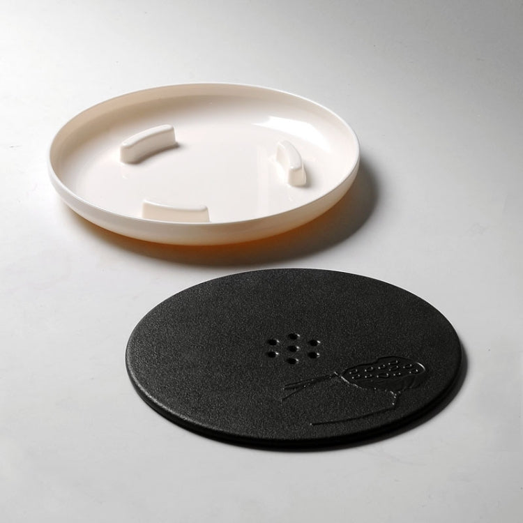 Round Melamine Material Tea Tray with Round Holes, Size: 22 x 3cm