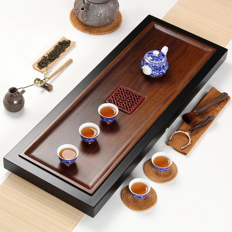 Rectangular Bamboo Tea Tray with Hollow Design, Size: 80 x 31 x 4.3cm