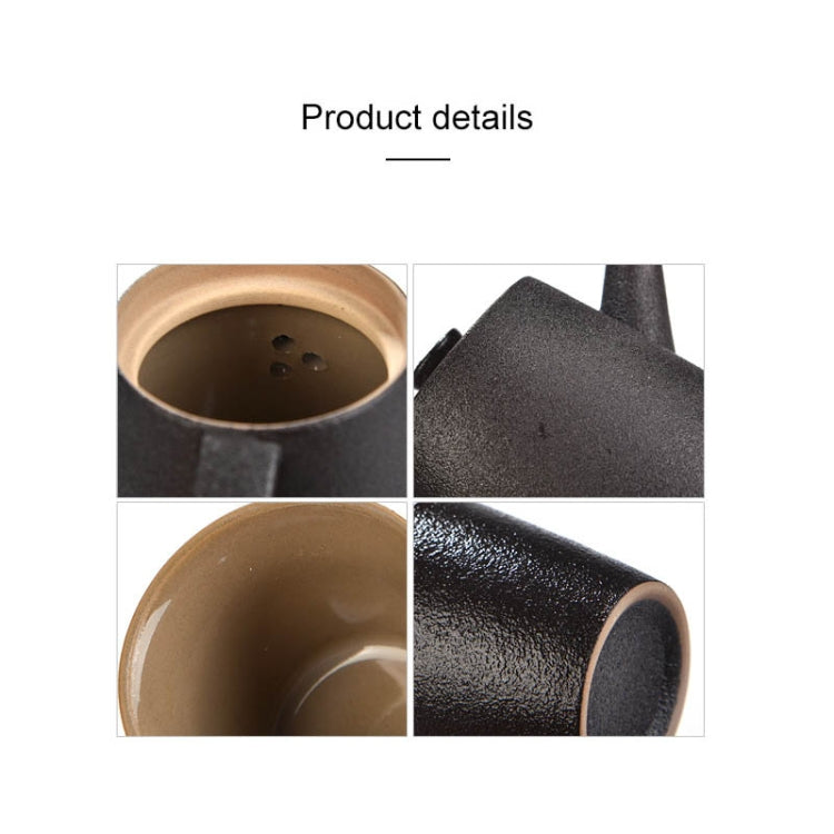 Ceramic Purple Sand Ice Cracked Glaze Kung Fu Teaware Set (Black)