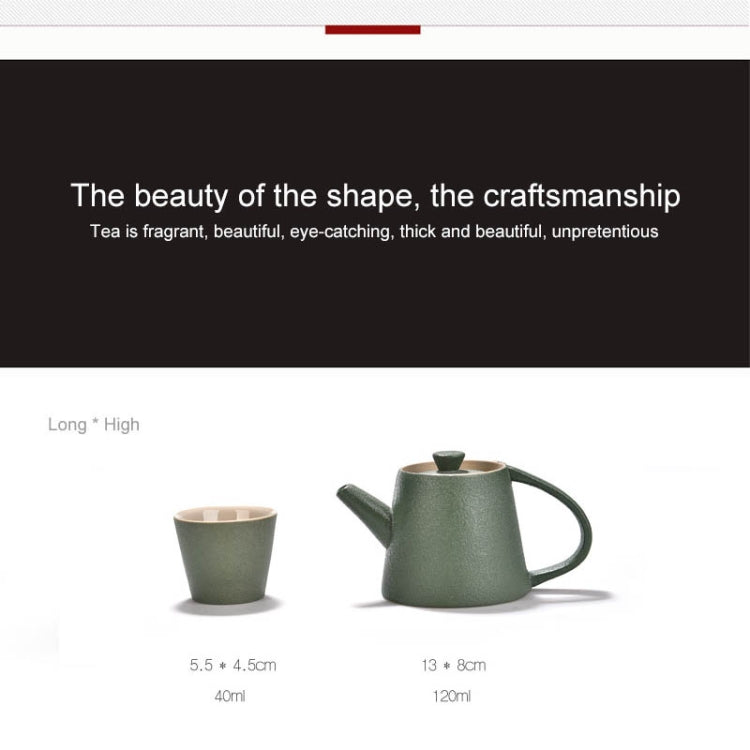 Ceramic Purple Sand Ice Cracked Glaze Kung Fu Teaware Set (Black)