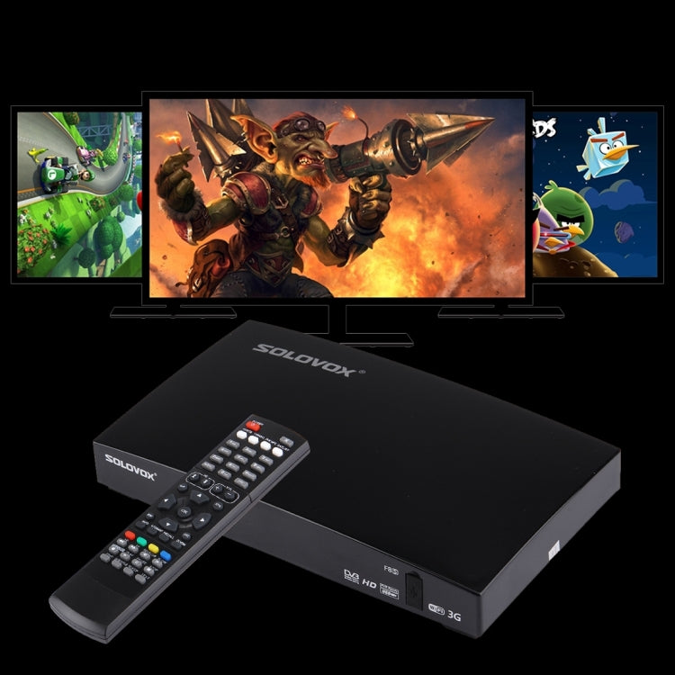 Original SOLOVOX F8S HD Digital Satellite Receiver Support 2 x USB, USB WiFi & 3G modem / HDMI + SCART / YouPorn / Ethernet LAN