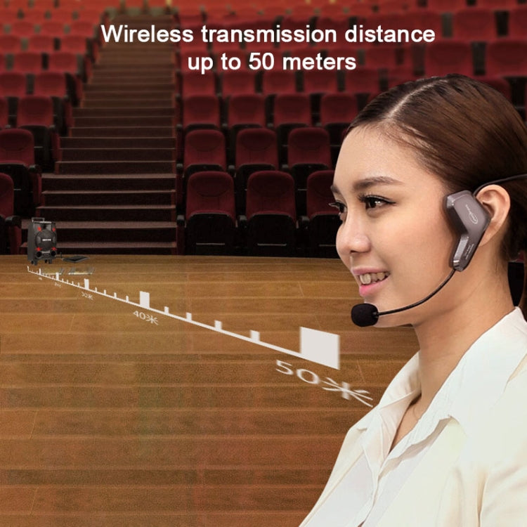 ASiNG WM07 4 x Transmitter + 1 x Receiver Head-mounted Wireless Microphone(Black)