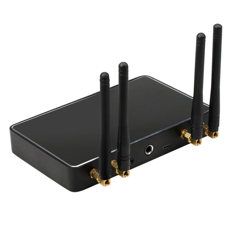 ASiNG WM07 4 x Transmitter + 1 x Receiver Head-mounted Wireless Microphone(Black)