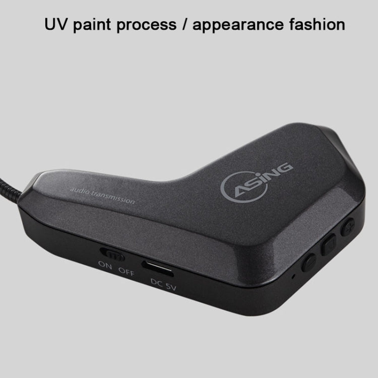 ASiNG WM07 4 x Transmitter + 1 x Receiver Head-mounted Wireless Microphone(Black)