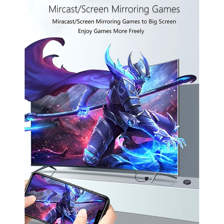 WeCast C39A Wireless 2.4GHz WiFi Display Dongle Receiver Airplay Miracast DLNA 1080P HD TV Stick, RK3036 Dual Core Cortex A7 up to 1.0GHz(Black)