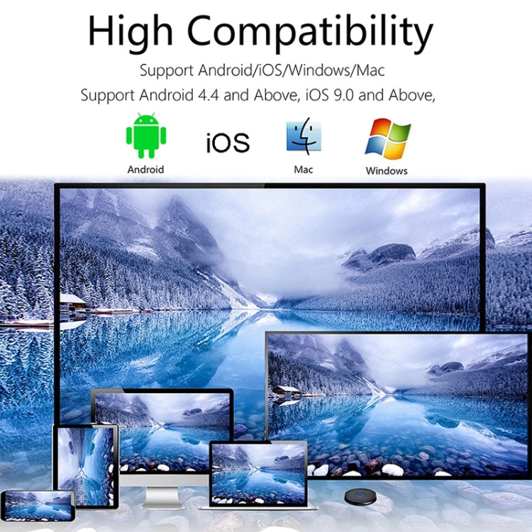 WeCast C39A Wireless 2.4GHz WiFi Display Dongle Receiver Airplay Miracast DLNA 1080P HD TV Stick, RK3036 Dual Core Cortex A7 up to 1.0GHz(Black)