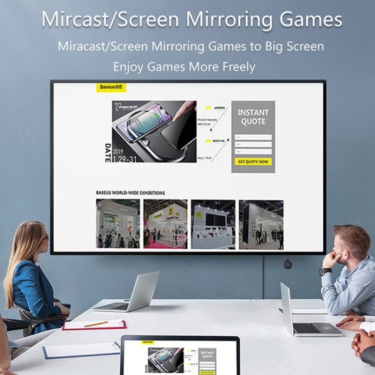 WeCast C39BK 4K Dual-Band 5GHz & 2.4GHz WiFi Display Dongle Receiver Airplay Miracast DLNA 4K UHD TV Stick, RK3229 Quad-core Cortex-A7 up to 1.5GHz (Black)