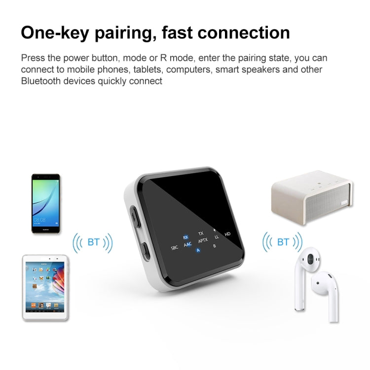 B29 2 in 1 Bluetooth 5.0 Audio Adapter Transmitter Receiver, Support AUX