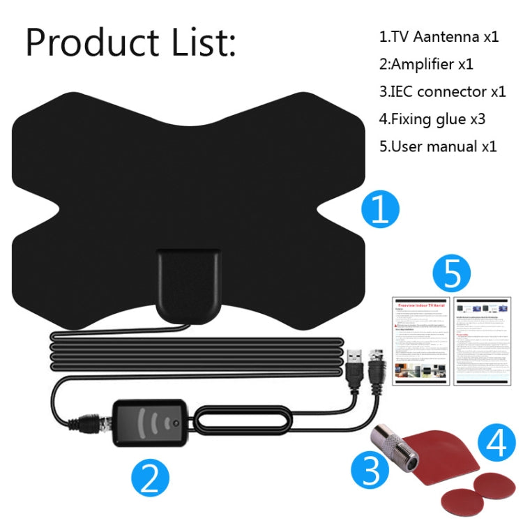 MYC-HDTV050 X Shield 25dB 4K HDTV Antenna, Reception Range: 150 Miles