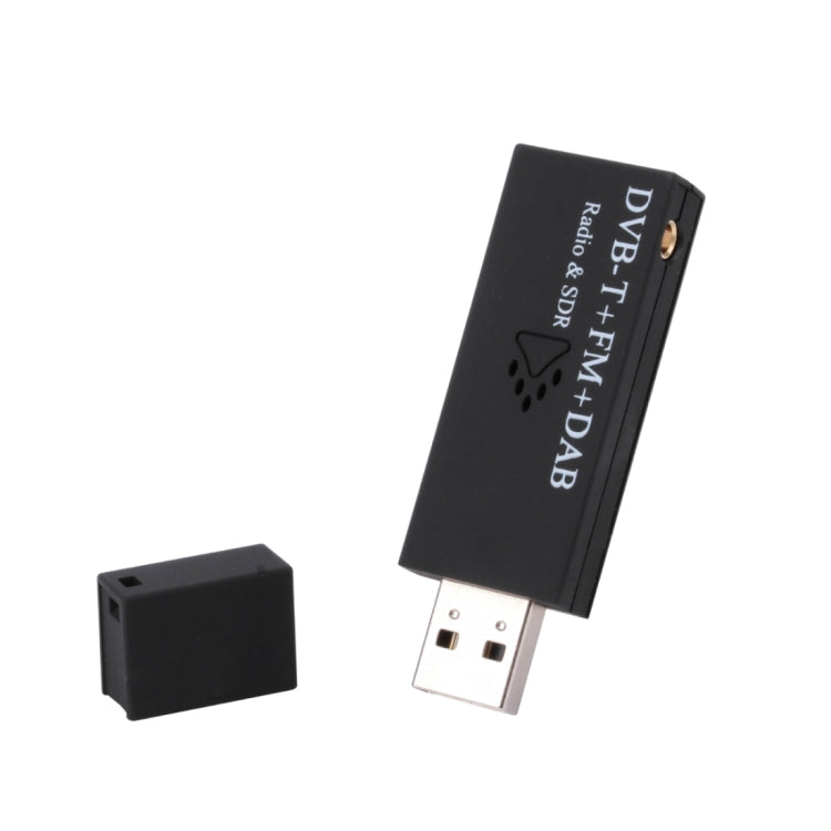 Mini USB DVB-T+FM+DAB TV Stick Receiver USB 2.0 Dongle Stick with Remote Control (Black)