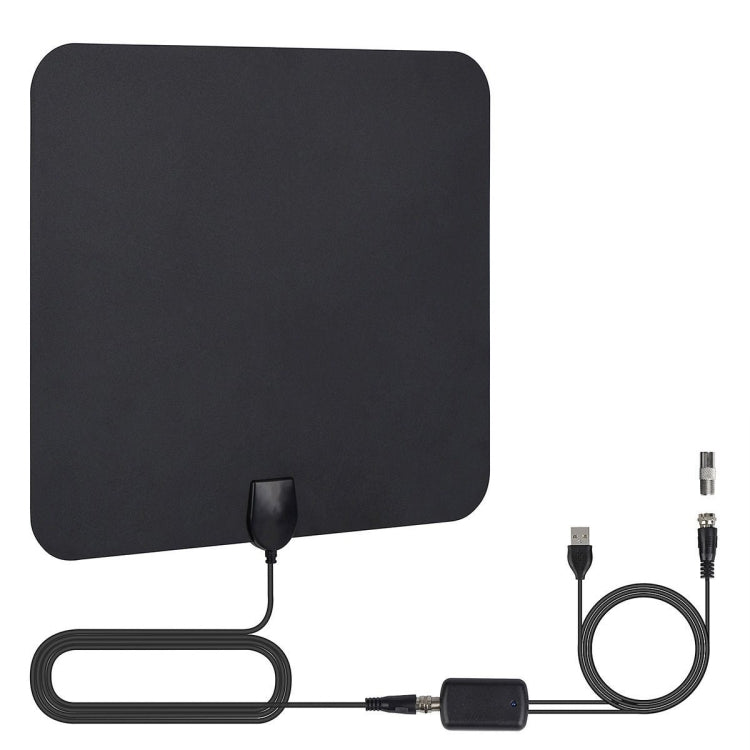 TY33 50 Miles Range 28dBi High Gain Amplified Digital HDTV Indoor TV Antenna with 4m Coaxial Cable & LED Light