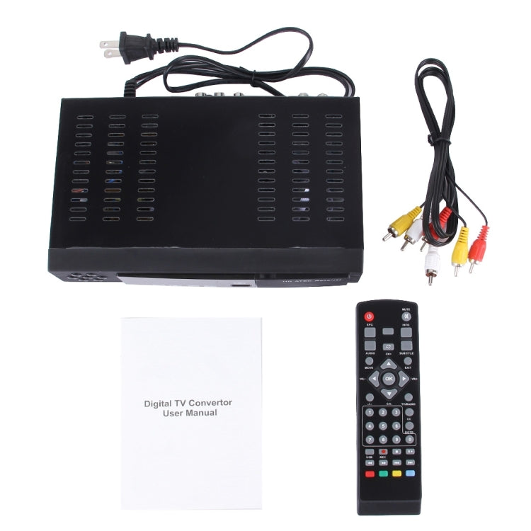 ATSC Digital Broadcast 1080P HD Receiver Smart TV BOX with Remote Controller for Mexico / USA / Canada(Black)