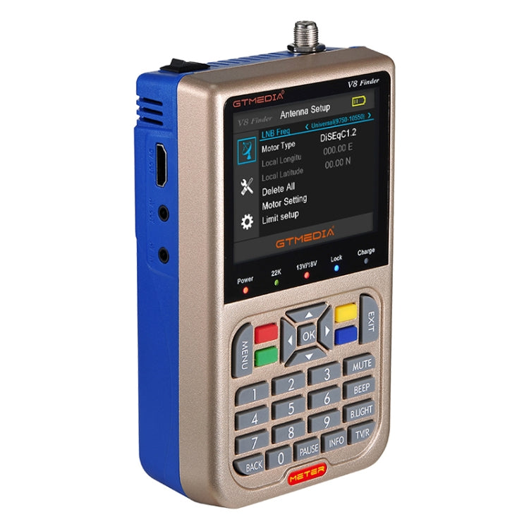 GTMEDIA V8 1080P HD DVB-S2 Digital Satellite Signal Finder Meter, EU Plug