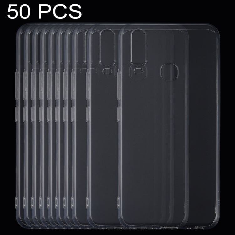 50 PCS 0.75mm Ultrathin Transparent TPU Soft Protective Case for Vivo Y17