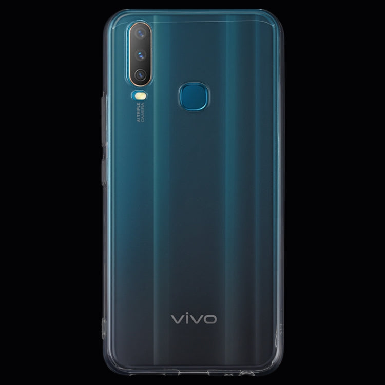 50 PCS 0.75mm Ultrathin Transparent TPU Soft Protective Case for Vivo Y17