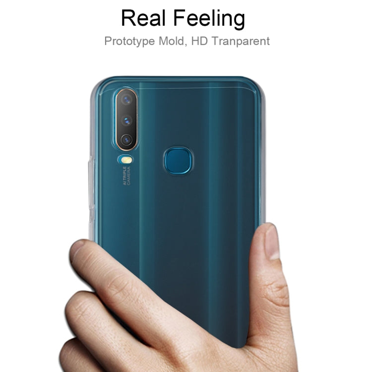 50 PCS 0.75mm Ultrathin Transparent TPU Soft Protective Case for Vivo Y17