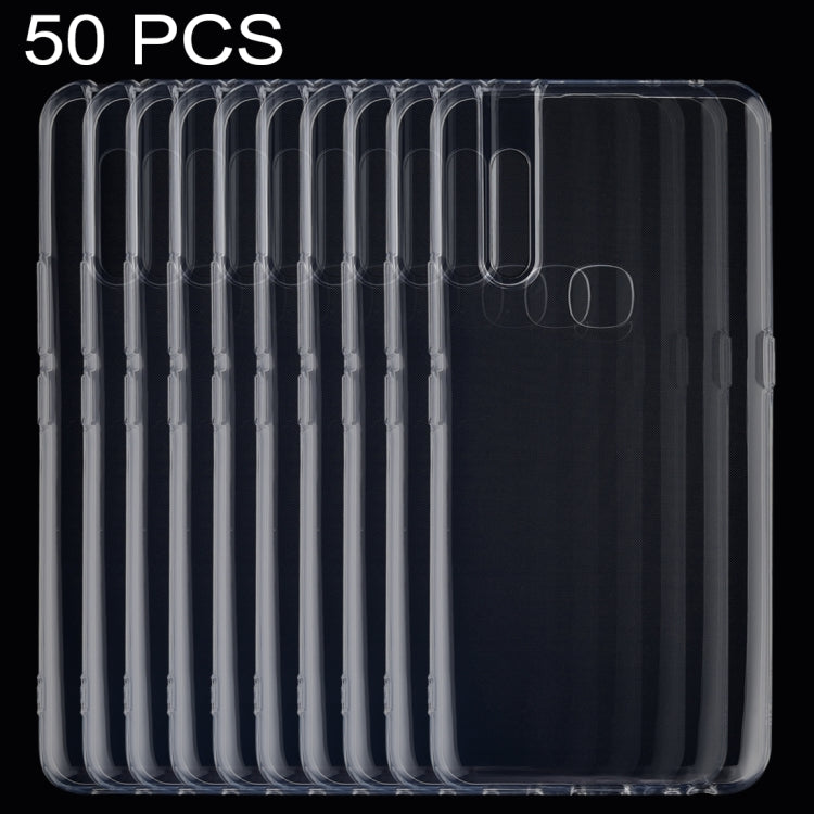 50 PCS 0.75mm Ultrathin Transparent TPU Soft Protective Case for Vivo V15
