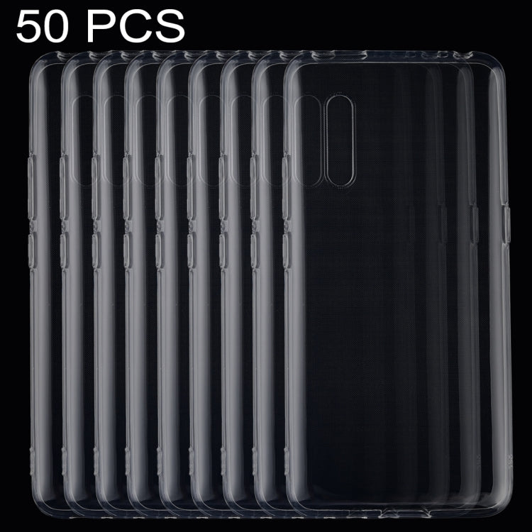 50 PCS 0.75mm Ultrathin Transparent TPU Soft Protective Case for Vivo X27