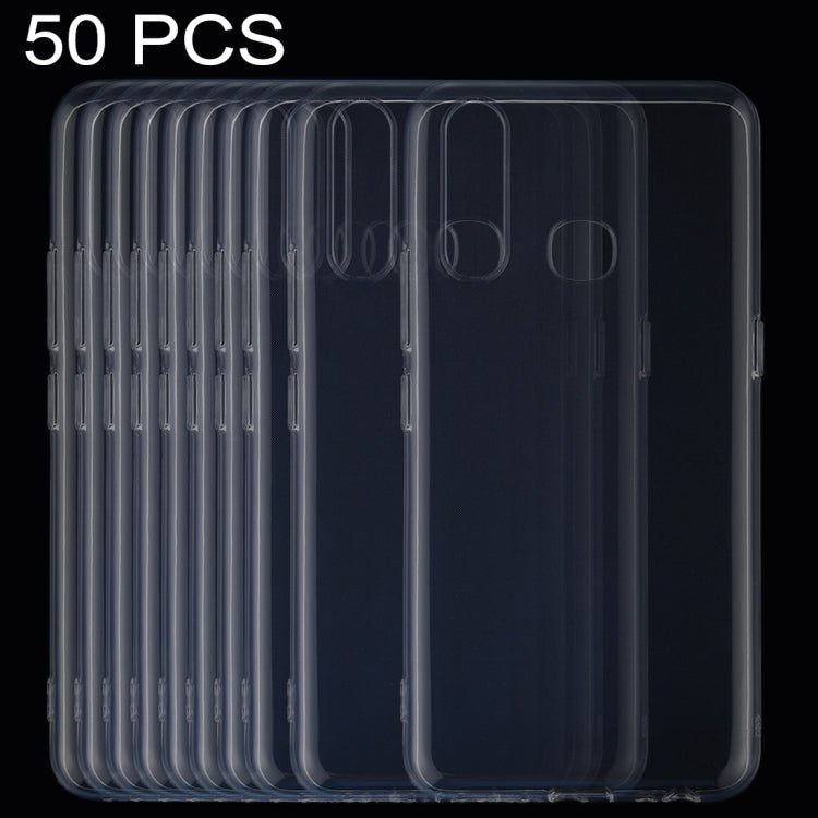 50 PCS 0.75mm Ultrathin Transparent TPU Soft Protective Case for Vivo Z5X