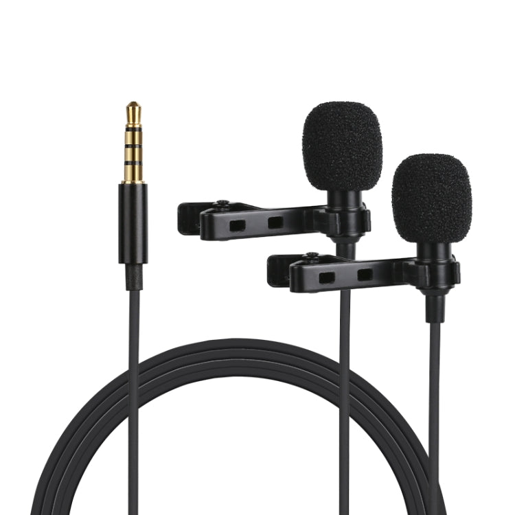 MC-LM300 Double Lavalier Recording Omnidirectional Microphone, Length: 4m