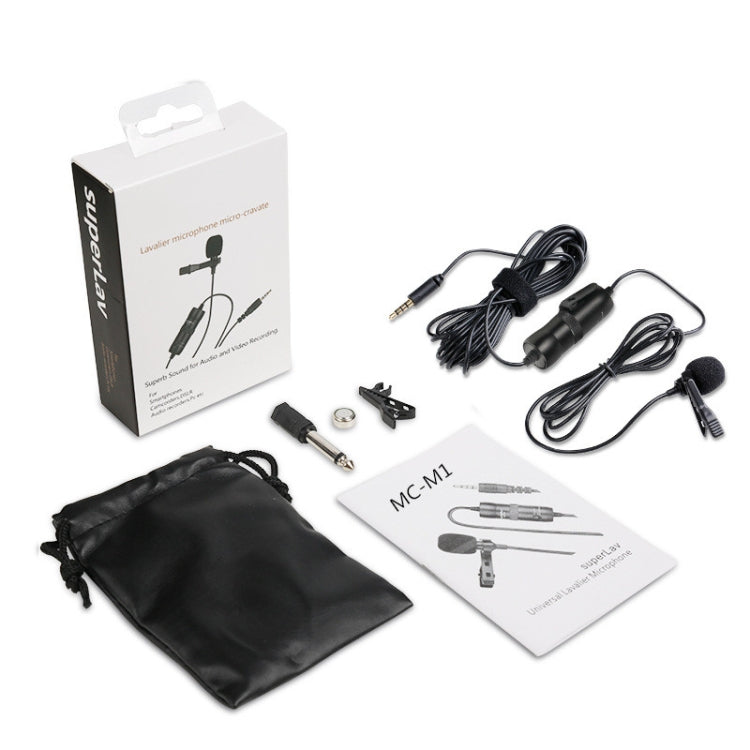 MC-M1 Lavalier Omnidirectional Capacitance Recording Video Microphone, Length: 6m