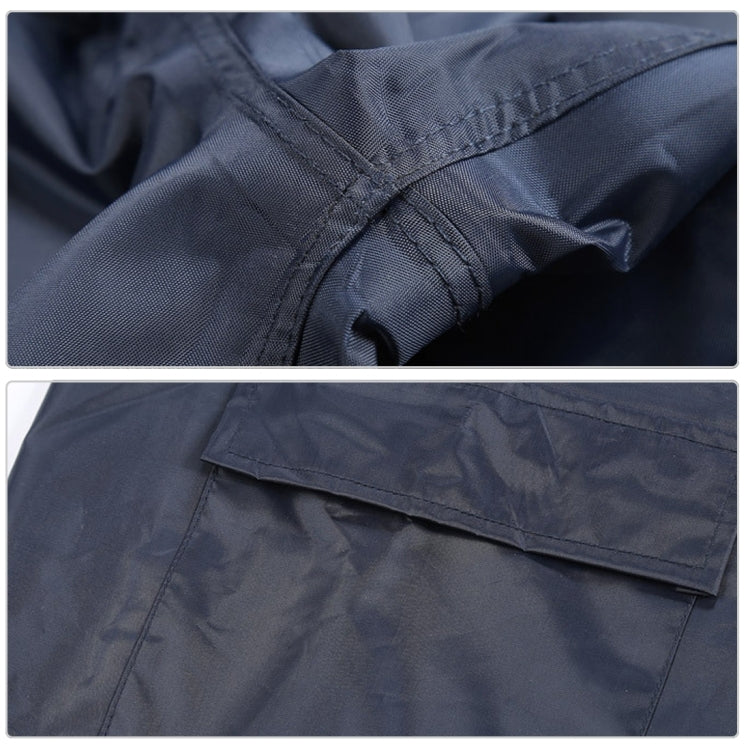 Durable Motorcycle Split Raincoat Pants Suit Riding Bicycle Electric Bike Windproof Waterproof Rain Wear for Adult, Size: 4XL(Navy Blue)