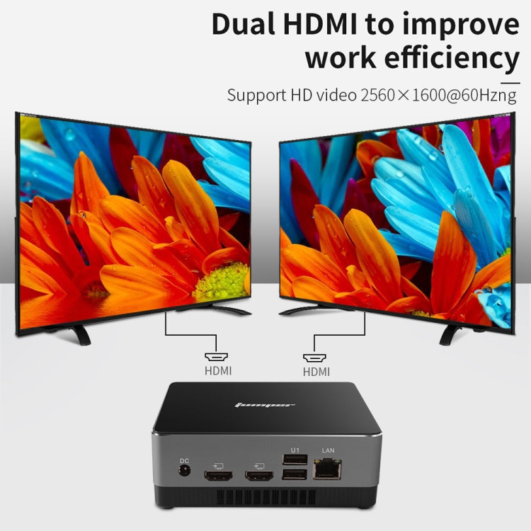 Jumper EZBox i3 Mini PC, Intel Broadwell i3-5005U Processor Dual Core 2.0GHz, RAM: 8GB, ROM: 128GB, Support Dual HDMI