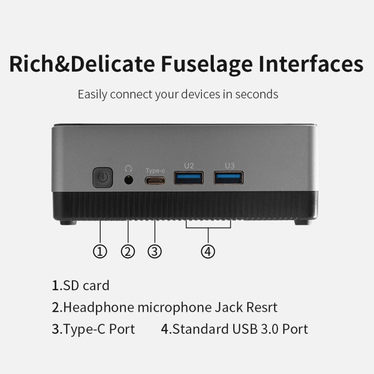 Jumper EZBox i3 Mini PC, Intel Broadwell i3-5005U Processor Dual Core 2.0GHz, RAM: 8GB, ROM: 128GB, Support Dual HDMI