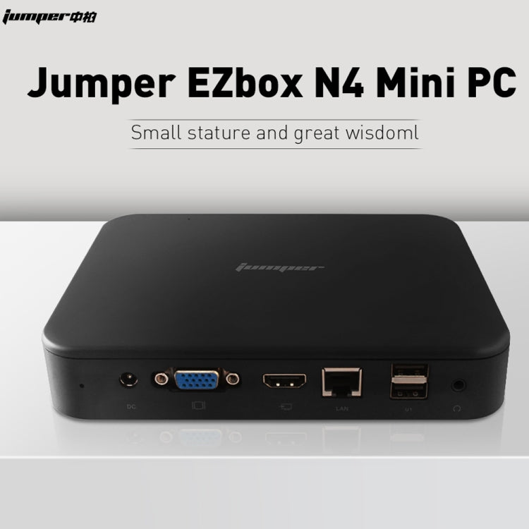 Jumper EZBox N4 Mini PC, Intel Gemini Lake N4100 Processor Quad Core up to 2.4GHz, RAM: 4GB, ROM: 64GB, Support HDMI / VGA