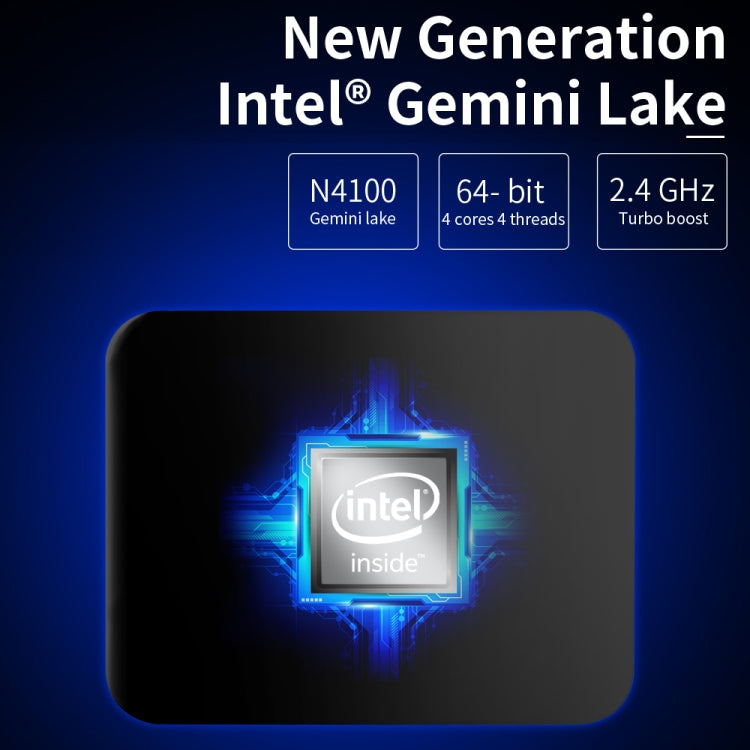 Jumper EZBox N4 Mini PC, Intel Gemini Lake N4100 Processor Quad Core up to 2.4GHz, RAM: 4GB, ROM: 64GB, Support HDMI / VGA